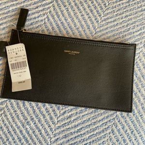 Saint Laurent Zip Pouch in Balck